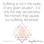 Suffering is not in the reality