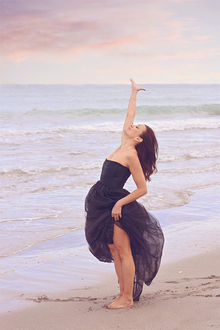 margaret nichols standing on beach